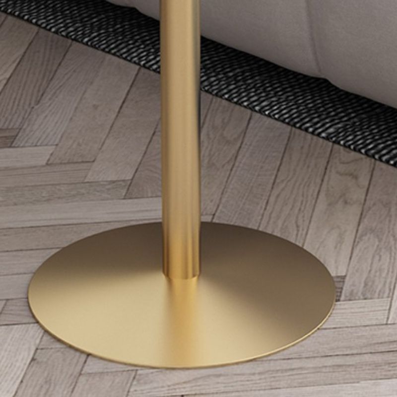Modern Bar Table Stone Top Iron Base Pub Table with Shelf for Living Room, Only Table Clearhalo 'Bar Furniture' 'Bar Tables' 'bar_tables' 'furn' 'furn_bar_tables' 'Furniture' 'furniture_bar_tables' 'Kitchen & Dining Furniture' 1200x1200_4053df11-caac-4721-bd9e-803e8bc35d33