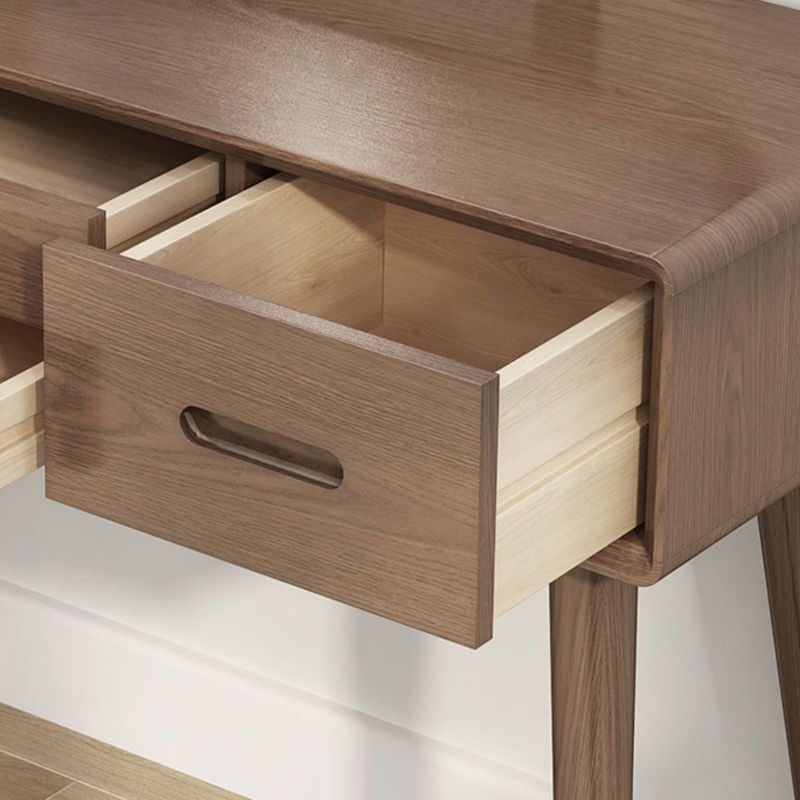 伝統的な3ドロワーメイクアップバニティデスクソリッドウッドバニティドレッシングテーブル