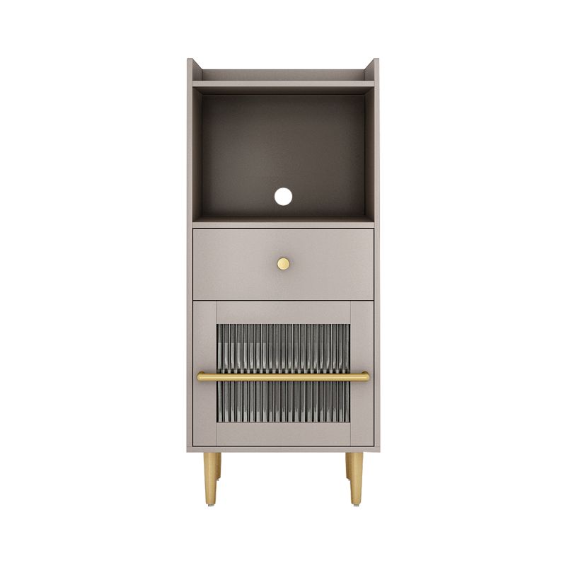 Serveur de restauration en bois d'ingénierie moderne 1 tiroir côté tiroir avec porte en verre