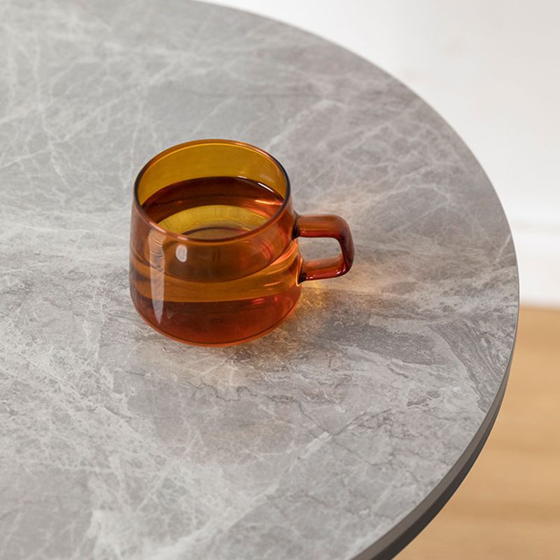 23.6 "Tall Modern Round Side End Table One Shelf bijzettafel met metalen frame