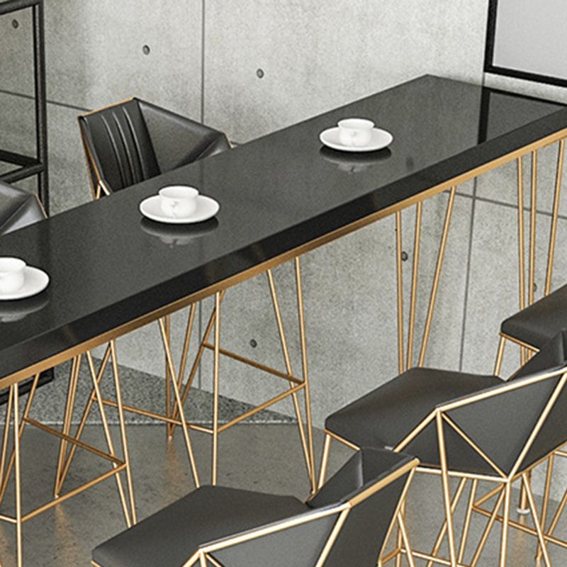 Glam Bar-height Table Solid Wood Top Pub Table for Dining Room Clearhalo 'Bar Furniture' 'Bar Tables' 'bar_tables' 'furn' 'furn_bar_tables' 'Furniture' 'Kitchen & Dining Furniture' 1200x1200_4054d41b-2206-4112-8bae-ab89bffa4c08