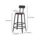29.53" Industrial Bar and Counter Stool Low Back Stool with 4 Legs Clearhalo 'Bar Furniture' 'Bar Stools' 'bar_stools' 'furn' 'furn_bar_stools' 'Furniture' 'furniture_bar_stools' 'Kitchen & Dining Furniture' 1200x1200_4058f839-0dd4-4750-9a8d-f9f76e411d68