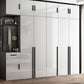 White Colour Wardrobe Contemporary Style Wooden Wardrobe Closet with Hinged Door