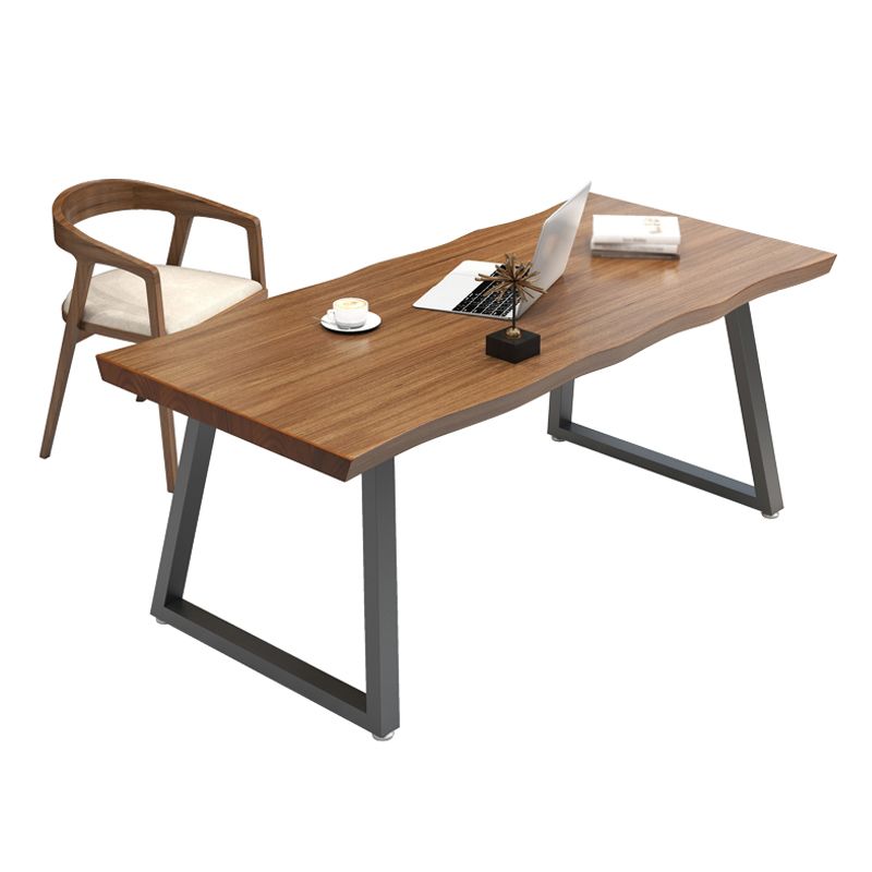 Contemporary Style Office Desk Solid Wood Brown Meeting Writing Desk Clearhalo 'furn' 'furn_office_desk' 'Furniture' 'furniture_office_desk' 'Office Desks' 'Office Furniture' 'office_desk' 1200x1200_405945ba-8b9c-49b1-b1c2-6b2b0a12fb4d