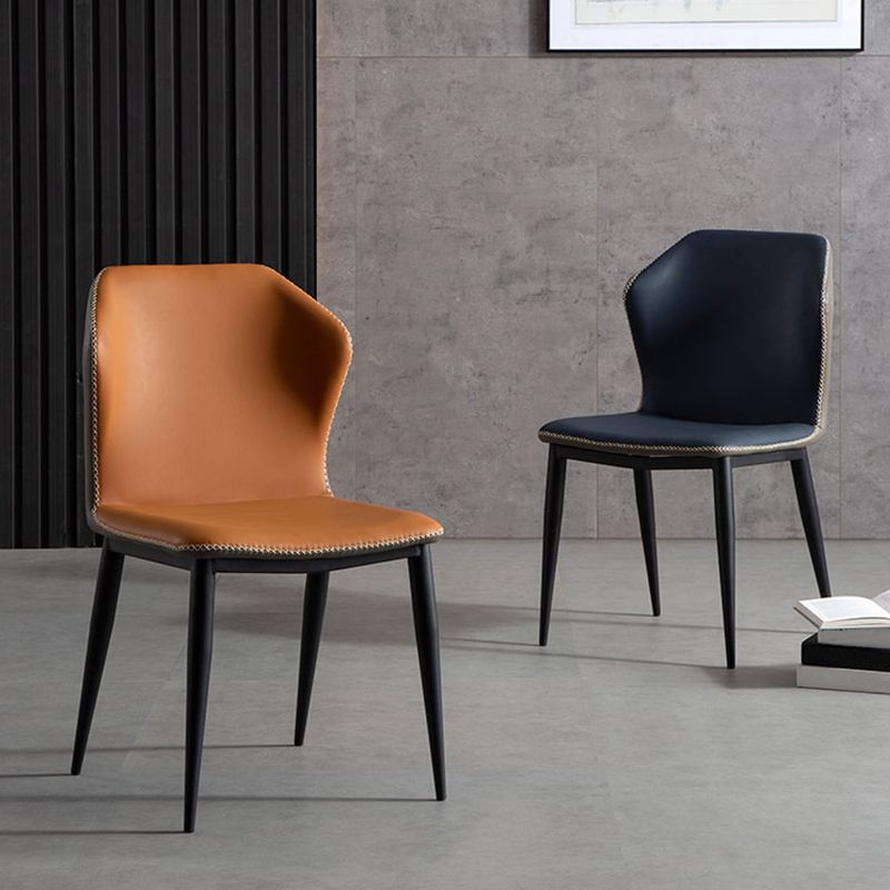 Industrial Indoor Side Chair Wingback Metal Upholstered Dining Room Chair (Set of 2) Clearhalo ' kitchen&dining_furn' 'Dining Chairs' 'Dining Tables & Seating' 'dining_chair' 'furn' 'furn_dining_chair' 'Furniture' 'furniture_dining_chair' 'Kitchen & Dining Furniture' 'kitchen' 1200x1200_40599639-b79f-4301-993d-0aa6ee498bf8