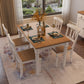 Traditional Wooden Dining Room Set with Rectangle Top and White Base Dining Furniture Clearhalo 'Dining Room Sets' 'Dining Tables & Seating' 'dining_room_set' 'furn' 'furn_dining_room_set' 'Furniture' 'furniture_dining_room_set' 'Kitchen & Dining Furniture' 'kitchen&dining_furn' 'kitchen' 1200x1200_4059e6ee-ae42-4527-abe7-ae1be840edff