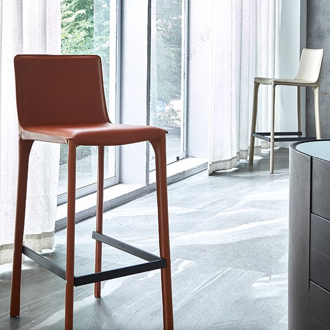 Contemporary Bar and Counter Stool Low Back Stool with 4 Legs Clearhalo 'Bar Furniture' 'Bar Stools' 'bar_stools' 'furn' 'furn_bar_stools' 'Furniture' 'furniture_bar_stools' 'Kitchen & Dining Furniture' 1200x1200_405b135d-b419-4ca3-99d3-a10f5590963a