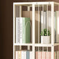 13.8" Wide Book Shelf Beige Stackable Bookcase Closed Back Vertical