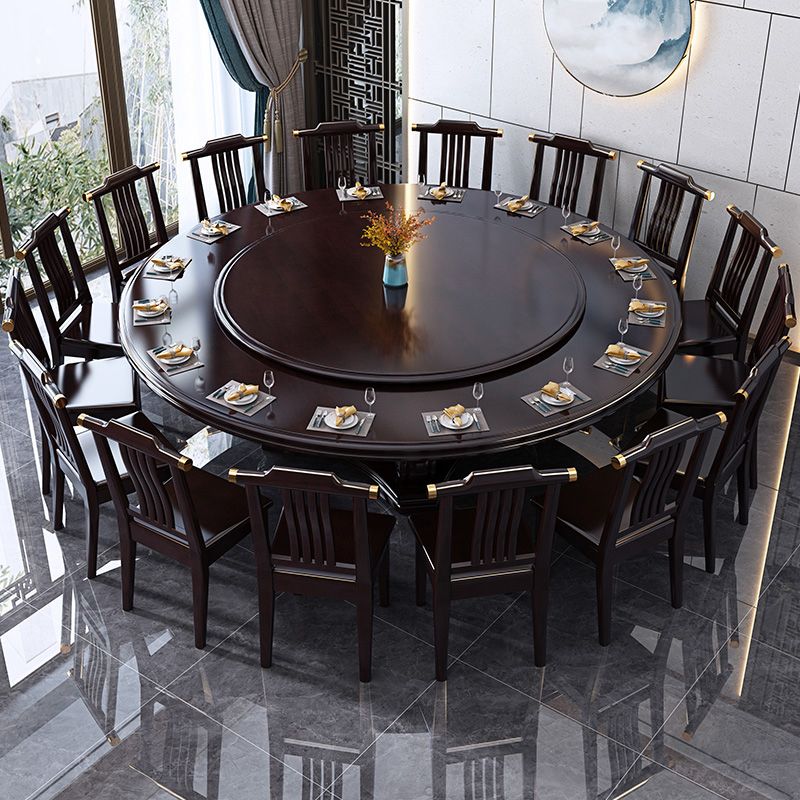 Solid Wood Dining Table Traditional Round Dinner Table for Dining Room Clearhalo 'Dining Tables & Seating' 'Dining Tables' 'dining_table' 'furn' 'furn_dining_table' 'Furniture' 'Kitchen & Dining Furniture' 1200x1200_405ca7fe-5539-4e13-a693-22812baedd12