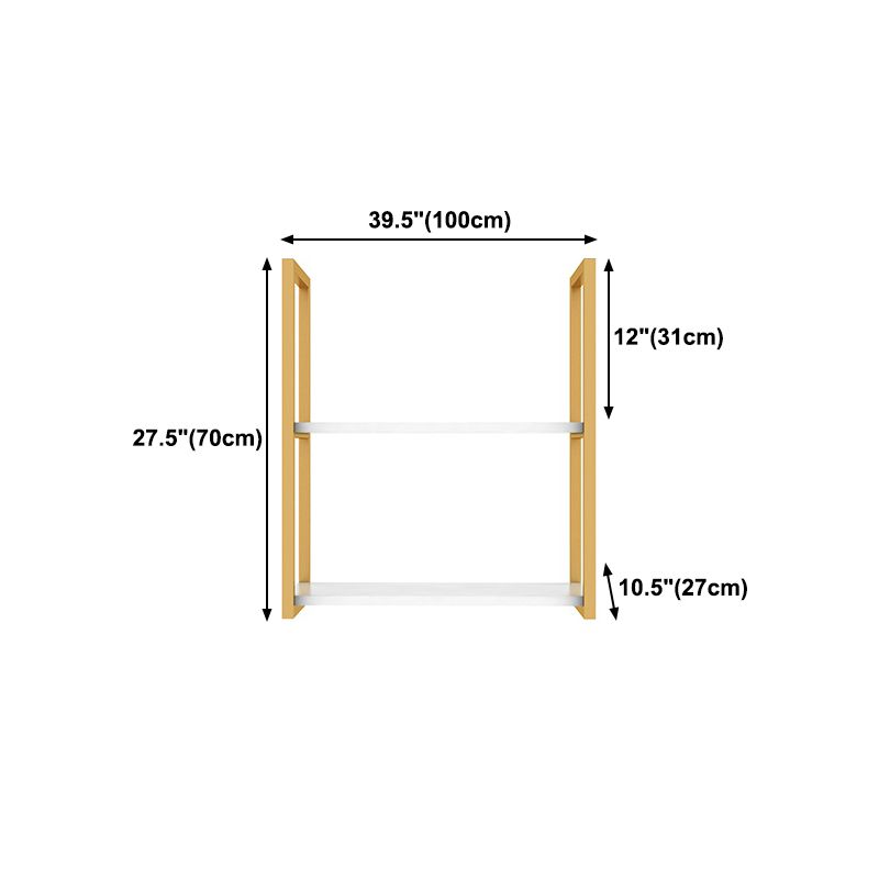 10.63"W Bookshelf Glam Style Wall Mounted Bookcase for Home Office Study Room Clearhalo 'Bookcases' 'furn' 'furn_bookcases' 'Furniture' 'furniture_bookcases' 'kitchen' 'kitchen_bookcases' 'Living Room Furniture' 'Office Furniture' 1200x1200_405e7e50-a44a-4331-ac1c-d33495c8103c