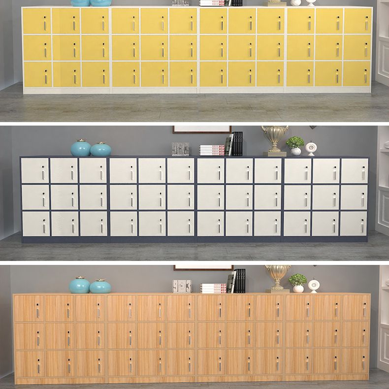 Gabinete de almacenamiento moderno de acabado mate de madera fabricada con puertas con bisagras