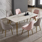 Traditional Luxury Rectangle Dining Table White Sintered Stone Table with 4 Gold Legs Clearhalo ' dining_table' 'Dining Tables & Seating' 'Dining Tables' 'furn' 'furn_dining_table' 'Furniture' 'furniture_dining_table' 'Kitchen & Dining Furniture' 'kitchen&dining_furn' 'kitchen' 'kitchen_dining_table' 1200x1200_405fbb4a-6417-44d4-abaf-feecb9c009fe