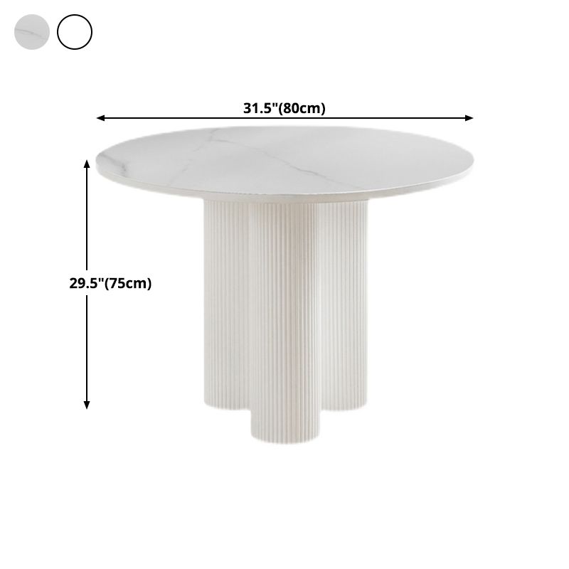 Round Pedestal Base Dining Site Table Modern Dinette Table for Indoor Clearhalo ' dining_table' 'Dining Tables & Seating' 'Dining Tables' 'furn' 'furn_dining_table' 'Furniture' 'furniture_dining_table' 'Kitchen & Dining Furniture' 'kitchen&dining_furn' 'kitchen' 'kitchen_dining_table' 1200x1200_405fcc91-41bb-44b3-a942-05a612cdbf7c