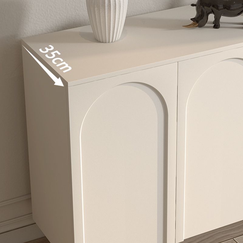 Contemporary White Wood Buffet Sideboard Adjustable Shelving Sideboard Clearhalo 'buffet_sideboard' 'Buffets & Sideboards' 'furn' 'furn_buffet_sideboard' 'Furniture' 'Kitchen & Dining Furniture' 1200x1200_40608dc8-6cdd-43e4-ab98-21cd0217b370