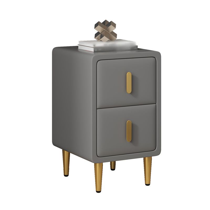 Modern 20'' Tall Bed Nightstand 2-Drawer Storage Faux Leather Legs Included Nightstand Clearhalo 'Bedroom Furniture' 'furn' 'furn_night_stand' 'Furniture' 'night_stand' 'Nightstands' 1200x1200_4060e086-e953-4b76-aab4-e90a751639bd