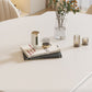 Modern Round Stone Dining Table Extendable for Small Spaces in White Clearhalo 'Dining Tables & Seating' 'Dining Tables' 'dining_table' 'furn' 'furn_dining_table' 'Furniture' 'Kitchen & Dining Furniture' 1200x1200_406177a9-c62a-47d8-9a01-5f48bdf78e4e