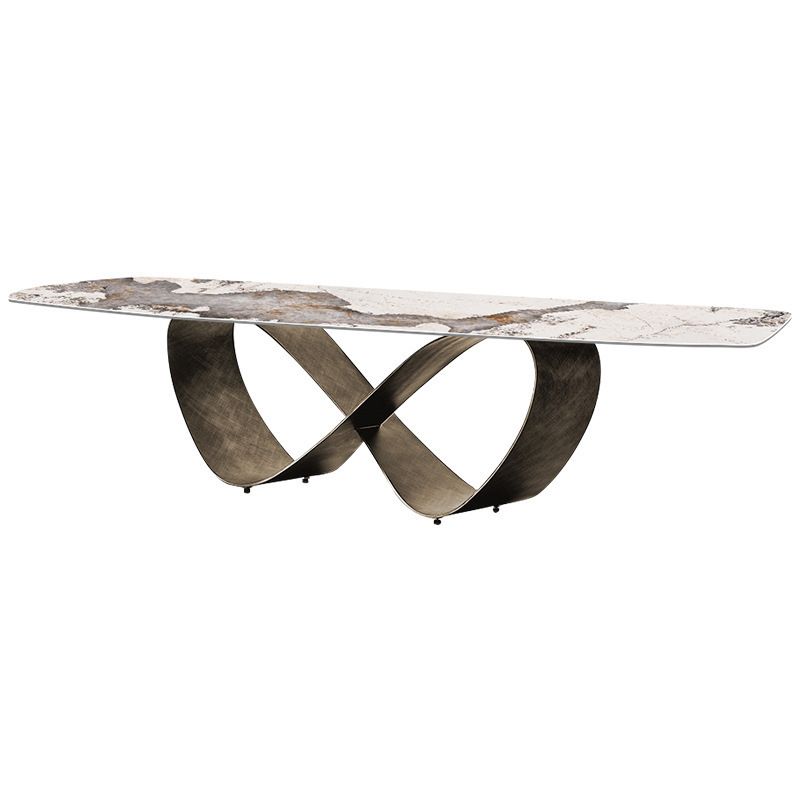 Glam Dining Sintered Stone Table Rectangle Table for Home Use Clearhalo 'Dining Tables & Seating' 'Dining Tables' 'dining_table' 'furn' 'furn_dining_table' 'Furniture' 'Kitchen & Dining Furniture' 1200x1200_406258f3-106c-4324-8469-fcdfeba30f74
