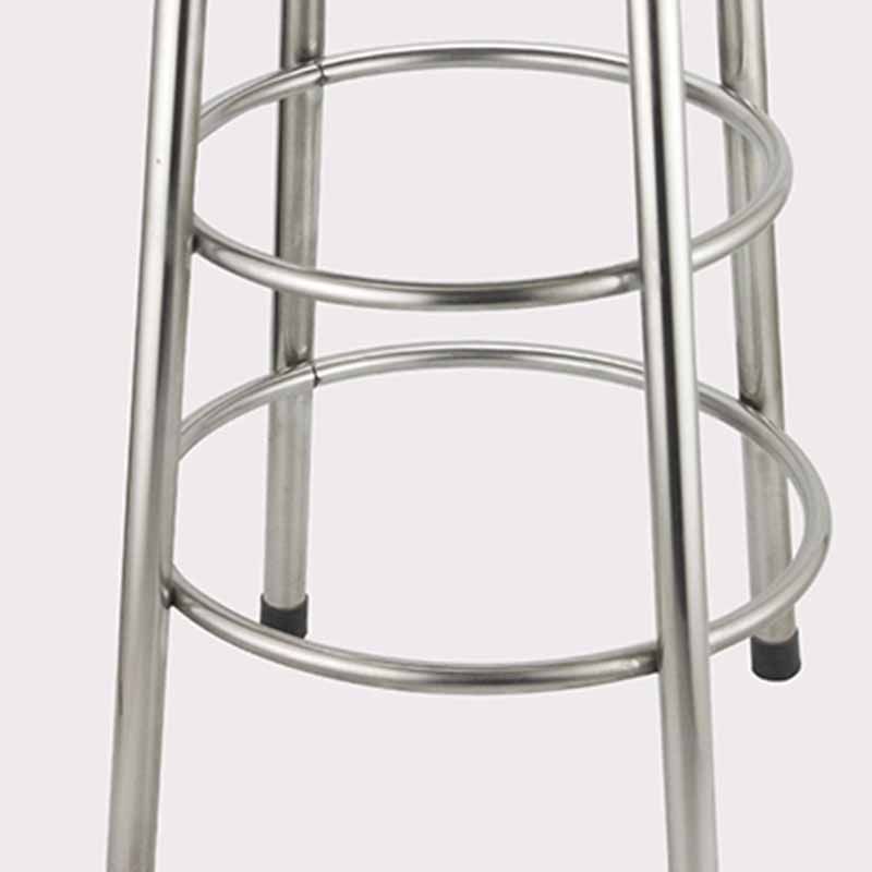 Industrial Style Stainless Steel Bar-stool Round Seat Counter Stool for Kitchen Clearhalo 'Bar Furniture' 'Bar Stools' 'bar_stools' 'furn' 'furn_bar_stools' 'furniture_bar_stools' 'Kitchen & Dining Furniture' 'kitchen&dining_furn' 'kitchen' 'kitchen_furn' Furniture' 1200x1200_40631e0d-3c3d-429e-9aff-63971517cb12