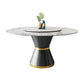 Contemporary Round Table Sintered Stone Dining Table with Metal Legs Clearhalo 'Dining Tables & Seating' 'Dining Tables' 'dining_table' 'furn' 'furn_dining_table' 'Furniture' 'Kitchen & Dining Furniture' 1200x1200_40642074-c4f1-4e43-aec3-bee3f1fd63d9