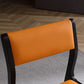 Modern Upholstered Dining Arm Chair Solid Wood Chair with Black Legs