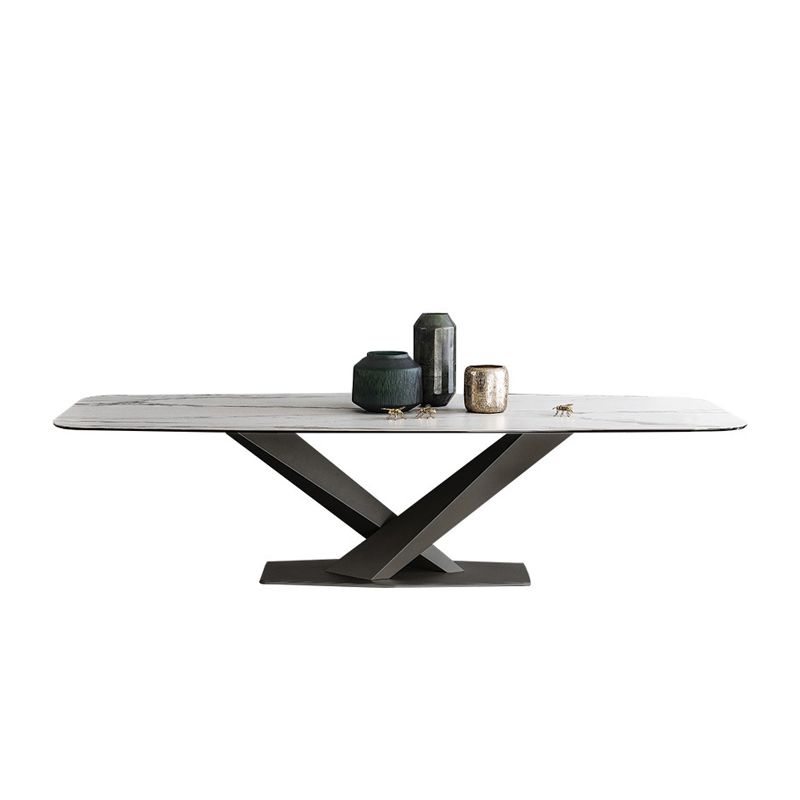 Stone Dining Table Traditional Luxury Dining Table with Pedestal Base Clearhalo 'Dining Tables & Seating' 'Dining Tables' 'dining_table' 'furn' 'furn_dining_table' 'Furniture' 'Kitchen & Dining Furniture' 1200x1200_406624f1-06a1-49b8-98f8-8b1a38c3e271