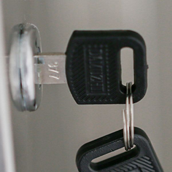 Silver Hinged Door Storage Cabinet Contemporary Stainless Steel Indoor Cabinet