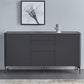 Grey Engineered Wood Sideboard Modern Stone Countertop Buffet with Drawer for Dining Room Clearhalo 'buffet_sideboard' 'Buffets & Sideboards' 'furn' 'furn_buffet_sideboard' 'Furniture' 'Kitchen & Dining Furniture' 1200x1200_4068045d-7f49-445b-acc6-20a053d9580a