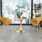 Round Sintered Stone Dining Table Traditional Luxury Tulip Table Clearhalo 'Dining Tables & Seating' 'Dining Tables' 'dining_table' 'furn' 'furn_dining_table' 'Furniture' 'furniture_dining_table' 'Kitchen & Dining Furniture' 'kitchen' 'kitchen_dining_table' 1200x1200_40692920-c100-4b9e-a738-e8dc393b948c