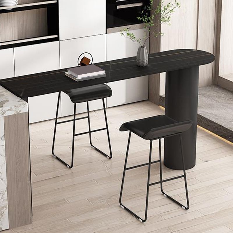 Faux Leather Armless Dining Stools Contemporary Bar Stools with Metal Base Clearhalo 'Bar Furniture' 'Bar Stools' 'bar_stools' 'furn' 'furn_bar_stools' 'Furniture' 'Kitchen & Dining Furniture' 1200x1200_4069ec11-bcf9-4cf5-b84a-fcb59e139489
