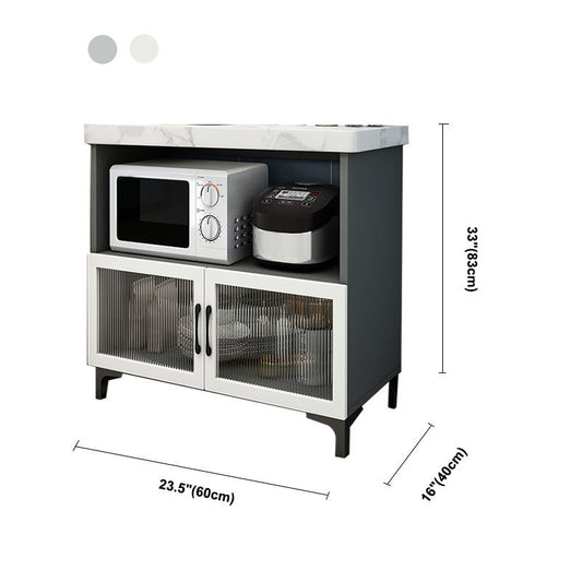 Moderne stijl bijbord witte en grijze houten eetserver met 2 deuren