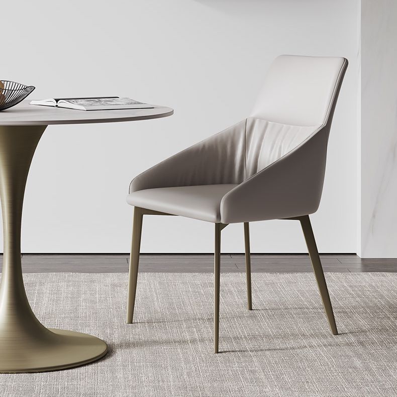 Glam Round Dining Set 1/2/3 Pcs Sintered Stone Dining Table with Armless Chairs Clearhalo 'Dining Room Sets' 'Dining Tables & Seating' 'dining_room_set' 'furn' 'furn_dining_room_set' 'Furniture' 'Kitchen & Dining Furniture' 1200x1200_406a179d-fa48-4495-8014-fb0ca4a0ffd5