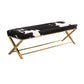 Glam Upholstered Bedroom Bench, Foam Filled Seating Bench with Metal Legs Clearhalo 'Benches' 'Chairs & Seating' 'furn' 'furn_benches' 'Furniture' 'Living Room Furniture' 1200x1200_406a1815-8086-44bf-a7e4-6d3ce27e2f6a