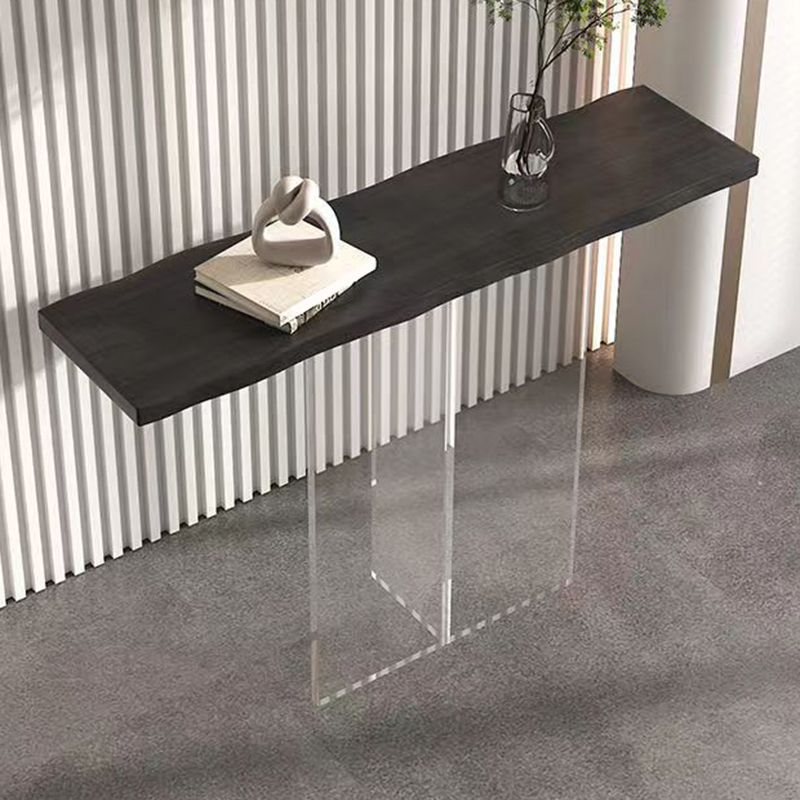 Table de la consola contemporánea de forma rectángulo Sofá de la consola de pino en natural/negro