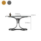 Glam Free Form Console Accent Table with Stainless Steel Bracket for Hall