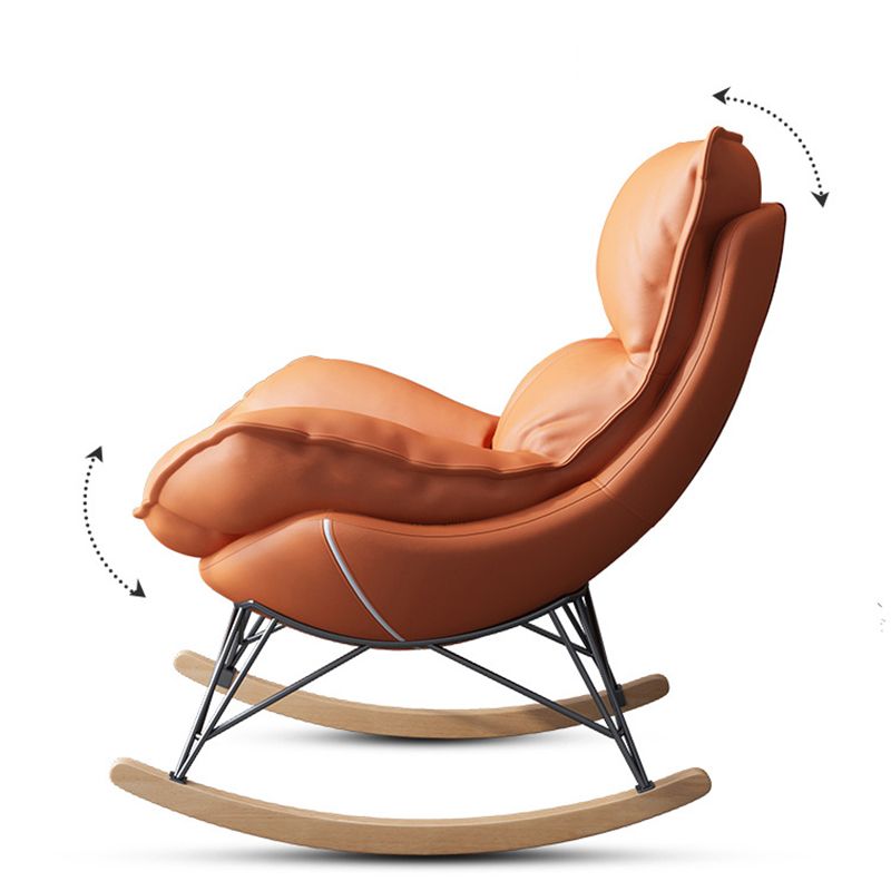 Chaise à bascule résistante à gratter un tissu solide chaise à bascule moderne avec ottoman