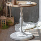Pedestal Round Side End Table Rustic Distressed Side End Table