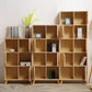 Contemporary Style Wooden Bookcase Vertical Closed Back Bookshelf