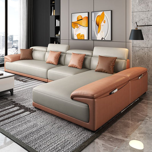Faux Leather Adjustable Sectional 70"W Contemporary Sectional Sofa with Storage Clearhalo 'furn' 'furn_sectionals' 'Furniture' 'Living Room Furniture' 'Sectionals' 1200x1200_407168a9-b5e2-42f9-8bc7-d93bf550ab86