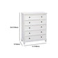 13.77" Wide White Accent Chest with Drawers Rectangle  Wood Chest Contemporary