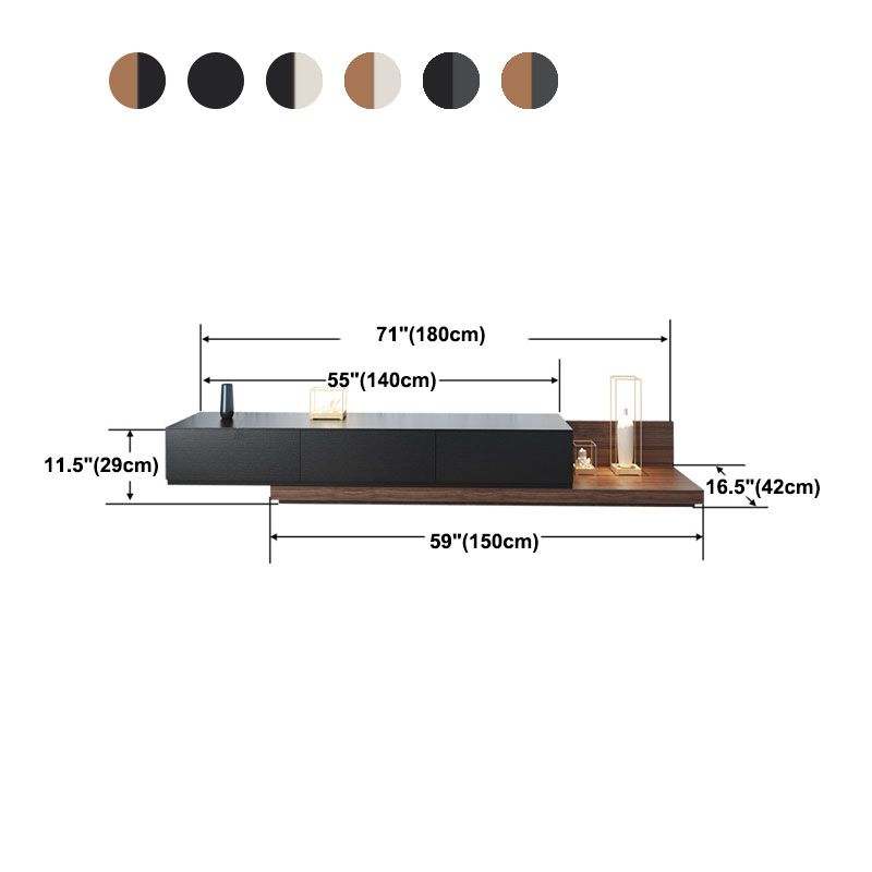 Moderne 3 laden tv -standaard console houten tv -console voor woonkamer