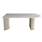 Metal Contemporary Free Form Dining Table Sintered Stone Table for Dining Room Clearhalo ' dining_table' 'Dining Tables & Seating' 'Dining Tables' 'furn' 'furn_dining_table' 'Furniture' 'furniture_dining_table' 'Kitchen & Dining Furniture' 'kitchen&dining_furn' 'kitchen' 'kitchen_dining_table' 1200x1200_40737029-ae09-45e7-8688-71ac03e0d9eb
