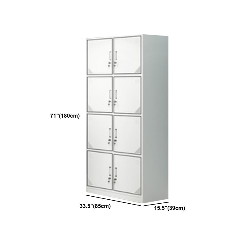 Contemporary Steel Storage Cabinet Hinged Wardrobe Armoire for Home Clearhalo 'Armoires & Wardrobes' 'armoires_wardrobes' 'Bedroom Furniture' 'furn' 'furn_armoires_wardrobes' 'Furniture' 1200x1200_4073b15c-356a-4744-946c-abf03e487223