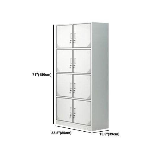 Contemporary Steel Storage Cabinet Hinged Wardrobe Armoire for Home Clearhalo 'Armoires & Wardrobes' 'armoires_wardrobes' 'Bedroom Furniture' 'furn' 'furn_armoires_wardrobes' 'Furniture' 1200x1200_4073b15c-356a-4744-946c-abf03e487223