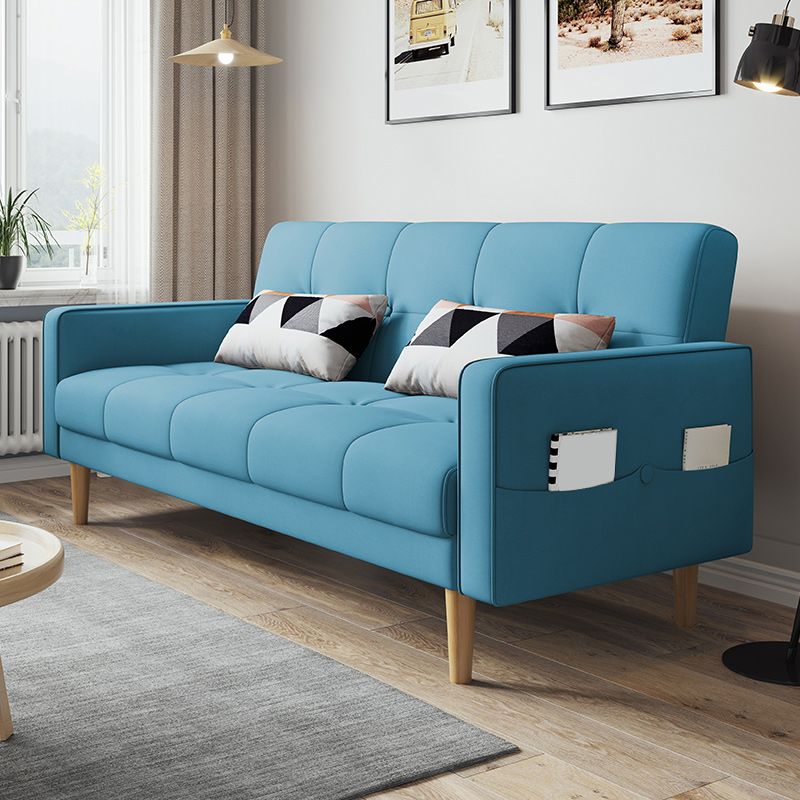 Contemporary Biscuit Back Sofa Bed 22.44"High Square Arm Sofa Bed Clearhalo 'furn' 'furn_sofas' 'Furniture' 'furniture_sofas' 'kitchen' 'kitchen_sofas' 'Living Room Furniture' 'Sofa' 'sofas' 1200x1200_4074100c-bedc-4574-9570-2a8d055fce89