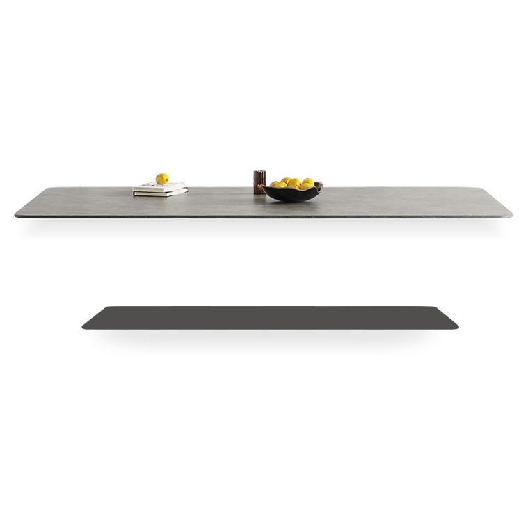 Mid-Century Modern Rectangle Dining Table Sintered Stone Table with 4 Solid Wood Legs Clearhalo ' dining_table' 'Dining Tables & Seating' 'Dining Tables' 'furn' 'furn_dining_table' 'Furniture' 'furniture_dining_table' 'Kitchen & Dining Furniture' 'kitchen&dining_furn' 'kitchen' 'kitchen_dining_table' 1200x1200_407568e3-1ae4-4c60-8325-65d0e409f517