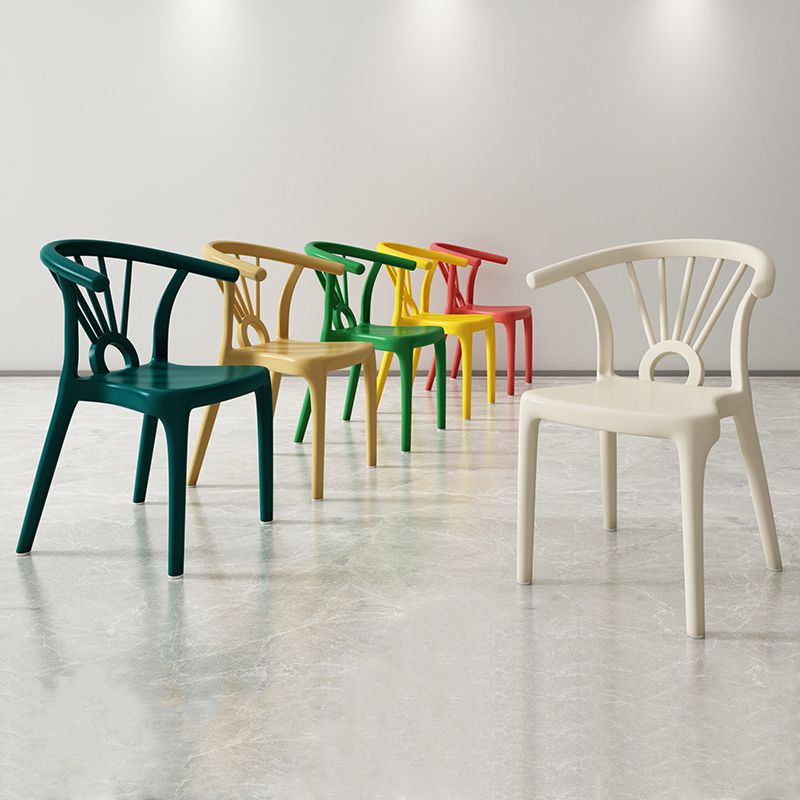 Modern Dining Windsor Back Chairs Plastic Dining Armless Chair for Kitchen Clearhalo ' kitchen&dining_furn' 'Dining Chairs' 'Dining Tables & Seating' 'dining_chair' 'furn' 'furn_dining_chair' 'Furniture' 'furniture_dining_chair' 'Kitchen & Dining Furniture' 'kitchen' 1200x1200_4076268e-c336-4b25-b8f5-2d975c31b970