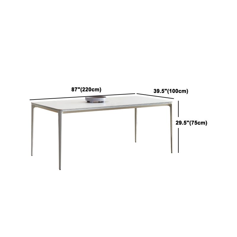 Ensemble de Table à manger moderne en pierre frittée, blanc, 1/2/5/7 pièces, pour usage domestique