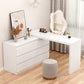 White Bedroom Lighted Mirror Wooden With Drawer Vanity Dressing Table Clearhalo 'Bedroom Furniture' 'furn' 'furn_makeup_vanities' 'Furniture' 'Makeup Vanities' 'makeup_vanities' 1200x1200_40790e8c-317d-4d5a-afe2-afb0279ba6eb