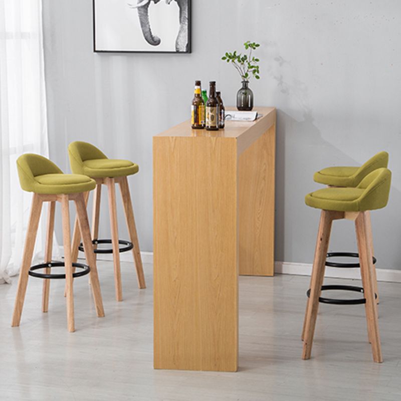 Modern Armless Backrest Counter Stool Wood Bedroom Bar Stool with Cushion and Pedal Clearhalo 'Bar Furniture' 'Bar Stools' 'bar_stools' 'furn' 'furn_bar_stools' 'furniture_bar_stools' 'Kitchen & Dining Furniture' 'kitchen&dining_furn' 'kitchen' 'kitchen_furn' Furniture' 1200x1200_4079526b-b281-4200-81c2-214e7db9a3fe