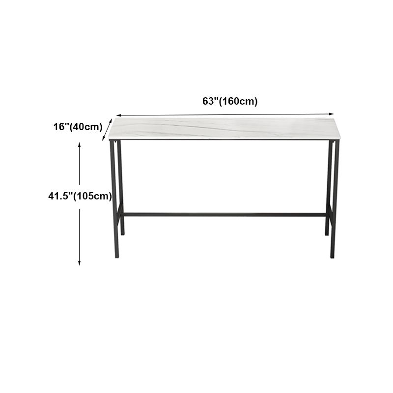 Indoor Marble Trestle Cocktail Bar Table Modern White Footrest Pub Height Dining Table Clearhalo 'Bar Furniture' 'Bar Tables' 'bar_tables' 'furn' 'furn_bar_tables' 'Furniture' 'furniture_bar_tables' 'Kitchen & Dining Furniture' 'kitchen&dining_furn' 'kitchen' 1200x1200_40797adb-6766-49ef-8a11-86bf33a3e485